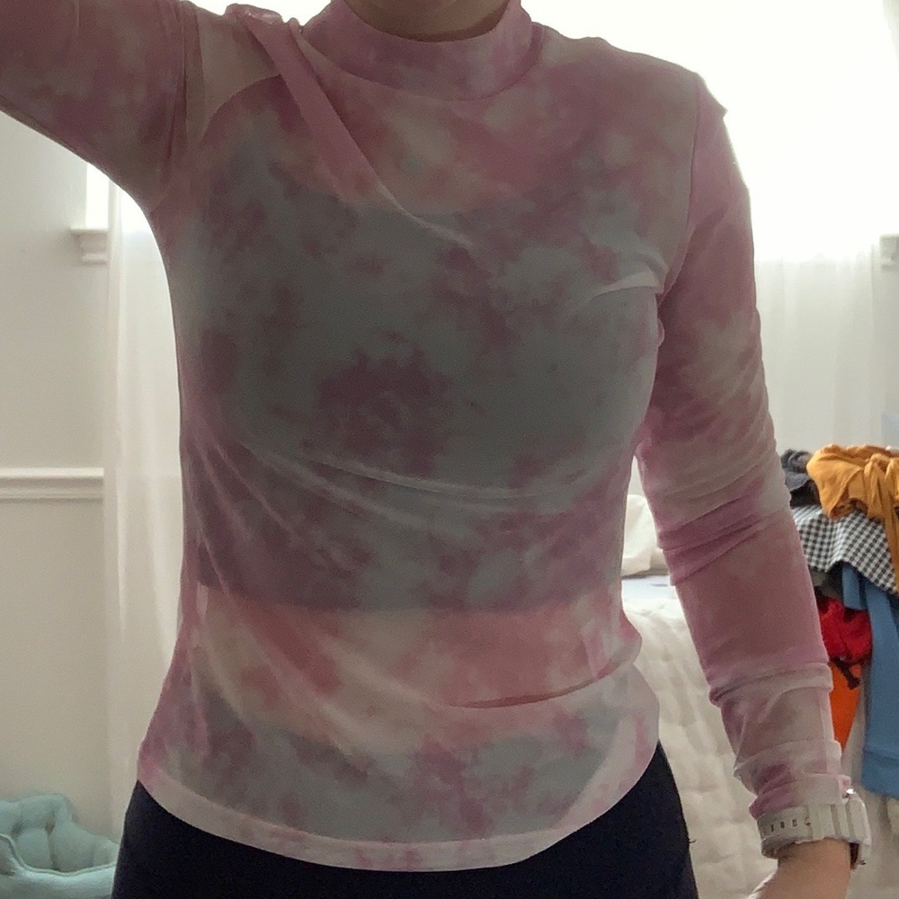 H&M mesh long sleeve top